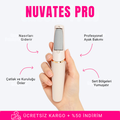 Nuvates Pro - Şarjlı Ayak Törpü Cihazı
